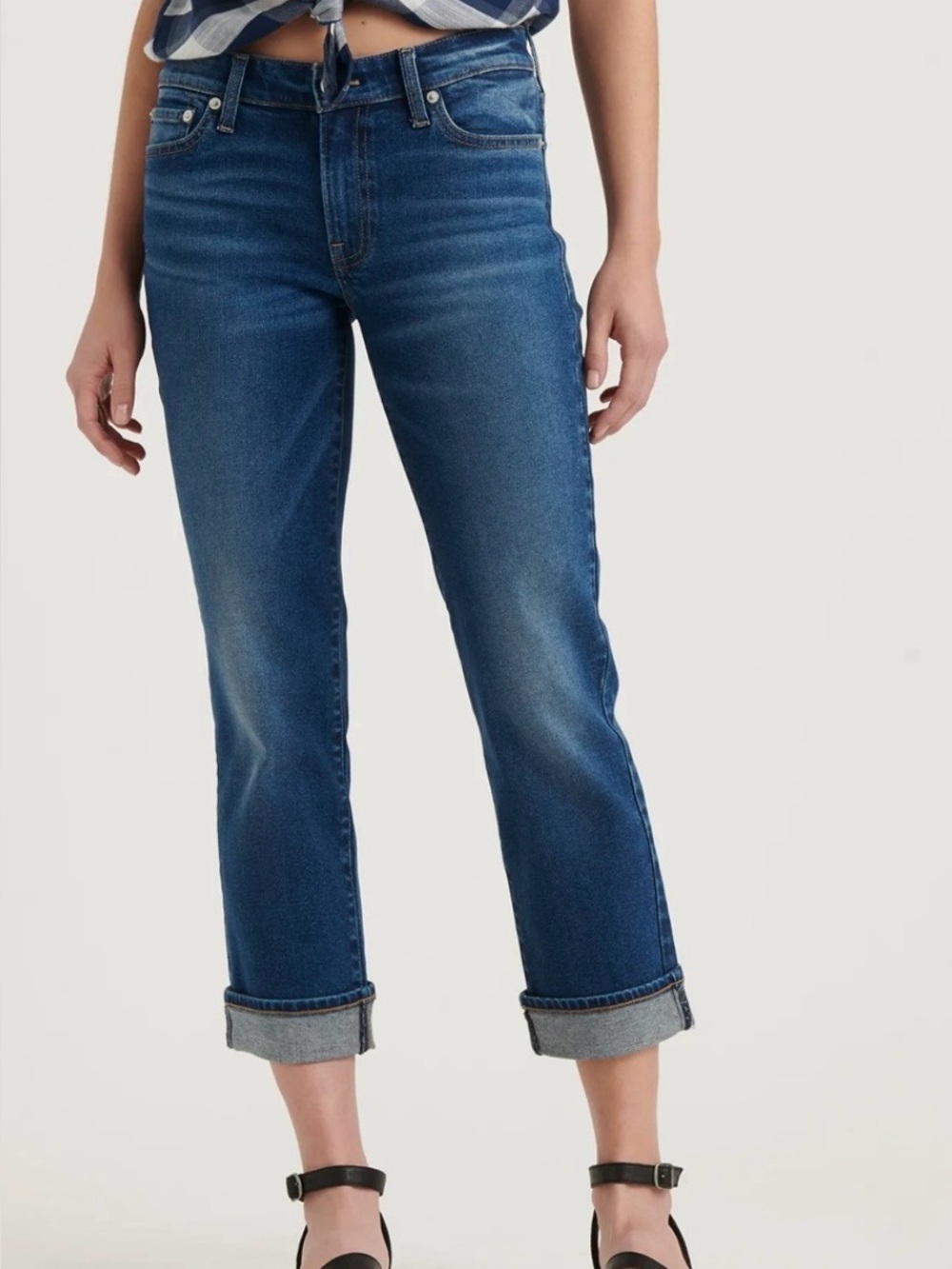 Vintage Y2K Lucky Brand Cropped Dungarees